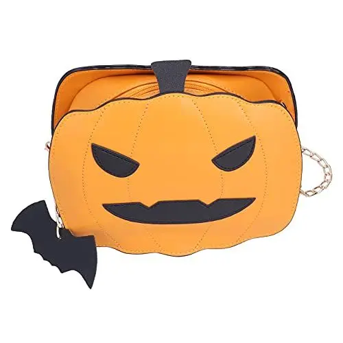 Produktbild: OUCRIY Kürbisförmige Tragetasche mit Großem Fassungsvermögen, Halloween-Süßigkeitstasche, Umhängetasche für Halloween-Festival (#2)