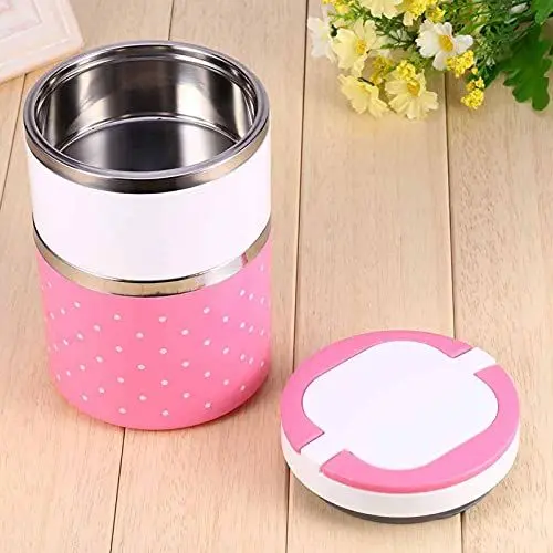 Produktbild: OUCRIY Zubehör Thermobehälter 19×12×12 2-lagige Edelstahlisolierung Thermo-Lunchbox Lebensmittelbehälter Heiß