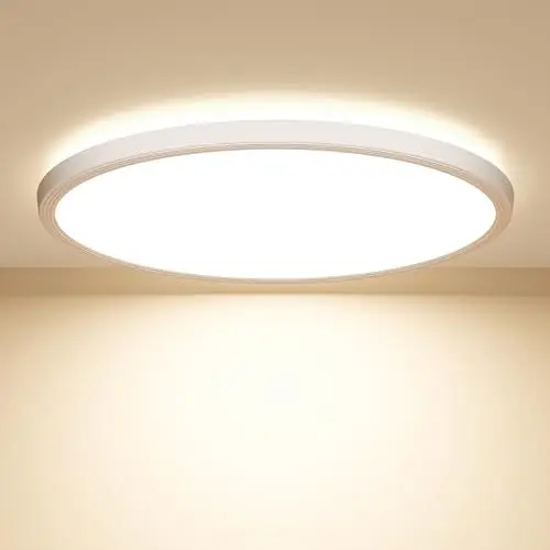 Produktbild: OUILA LED Deckenleuchte Flach Rund - Ø22CM Deckenlampe LED 18W 1600LM 4000K Neutralweiß IP44 Wasserdicht Badezimmer Lampe, Badlampe Decke für Bad Küche Flur Schlafzimmer Keller, YLXDD220-18W