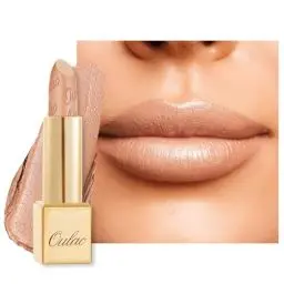 Produktbild: OULAC Lippenstift Metallic Glanz Finish, Nude Langanhaltender Glitzer Lippenstifte, Feuchtigkeit und Glanz für die Lippen, Intensive Farbe Feine Textur, Vegan, 4.3g (GM01) Serene