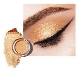 Produktbild: Oulac Glitzer Lidschatten Gold | Hochpigmentierter Feine Textur | Wasserfest & Langlebig | Metallisch schimmernde Finish | Verblendbar & Faltenfreies Augen-Makeup | Vegan | 06g (17) Spiritual Gold