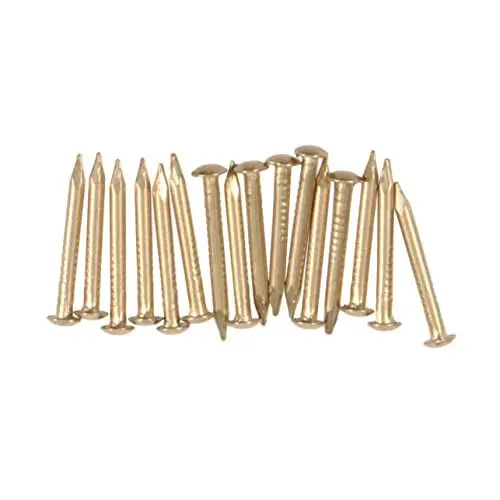 Produktbild: OUNONA 100stücke Messingnägel Rundkopf Für Möbel Diy Dekorative Nägel Für Kleine Scharniere Und Boxen Möbelzubehör Aus Messing