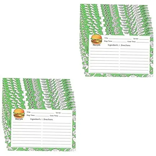 Produktbild: OUNONA 100 STK Rezeptkarte für die Küche Rezeptkarten 3x5 Kraft-Rezeptkarten Wohnkultur Dekor DIY Karten diätetische Notizkarten leer Notiz-Karte Anmerkungen