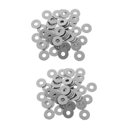 Produktbild: OUNONA 100 Stk Edelstahldichtung Unterlegscheiben für allgemeine Reparaturen Unterlegscheiben aus Edelstahl Schraubbefestigungen Waschmaschine zur Reparatur Rostfreier Stahl Silver