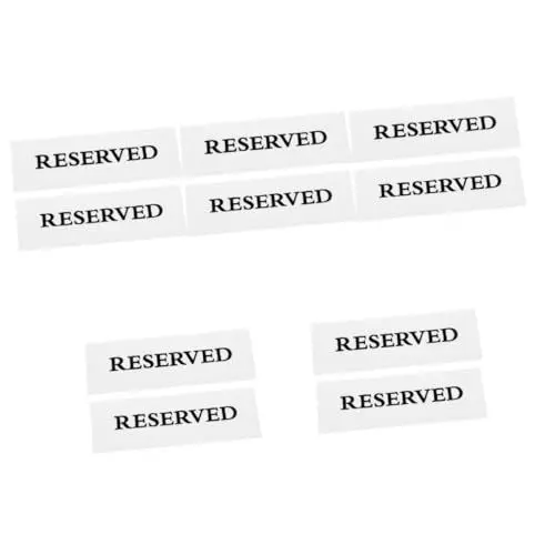 Produktbild: OUNONA 10 Stk Reservierte Schilder Für Restauranttische Reservierungsschild Für Konferenzräume Reservierter Schildertisch Embleme Zelte Tischschilder Konferenzstuhl Weiß Hochzeit Acryl