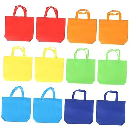 Produktbild: OUNONA 12St the hallow halloween Tragetaschen Masse Vliesbeutel Geschenke Faltbare Einkaufstüten nicht gewebte Taschen Einkaufstaschen aus Stoff Schüttgut Non-Woven-Taschen Lebensmittel