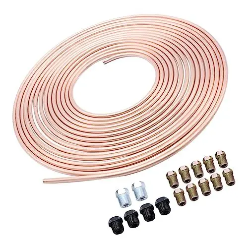 Produktbild: OUNONA Rohr 25ft Coiled Tubing Nickel Kupfer Bremsleitung Ersatz Für Fahrzeug