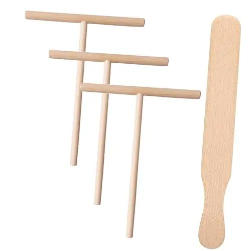 Produktbild: OUNONA 1 Satz Crepe Spreader aus Teiliges mit Spatel und Wender für Pfannkuchen Crepes und Omelettes Ergonomisches Küchengerät für Perfektes Frühstück