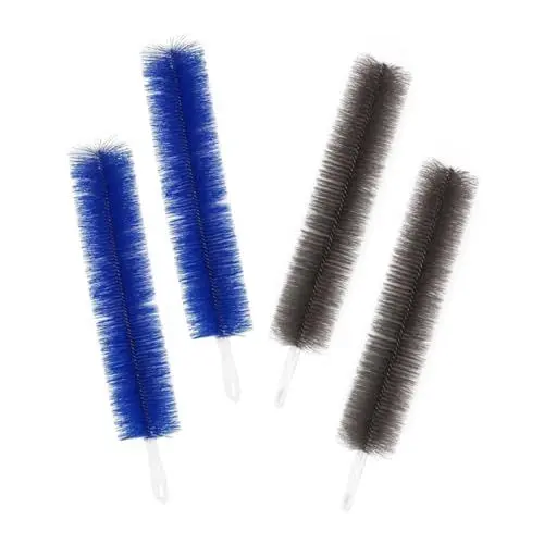 Produktbild: OUNONA 1 Satz Pinselstaubentfernung Pinsel Reinigen Und Staubtücher Zum Reinigen Lüfter Dienstmädchen Biegbar Weiß Hoch Haushaltsreinigung Nylon 4 Stück