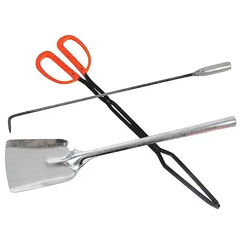 Produktbild: OUNONA 1 Satz Rußschaufel-Set Kaminschürhakenzange Kohle Schaufel Campingkocher reinigungswerkzeuge Grillzange für den täglichen Gebrauch Outdoor-Grillwerkzeug draussen
