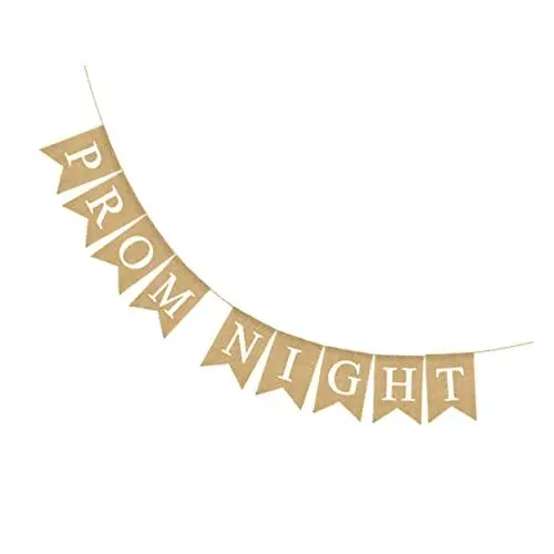 Produktbild: OUNONA 1 Stück Leinen Hochzeitsbanner Prom Night Romantische Deko für Hochzeitsfeiern Bunte Wimpelkette für Brautpartys und Verlobungen Kreative Partydekoration für Unvergessliche