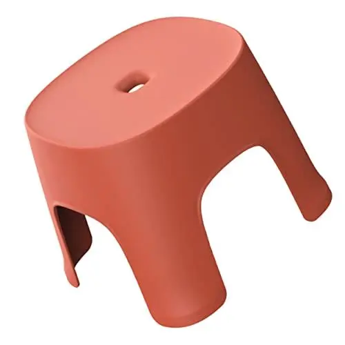 Produktbild: OUNONA 1stk Fußhocker Badezimmer Hockender Toilettenhocker Tritthocker Badezimmerhocker Kleine Sitzhocker Hocker Für Badezimmer Toilettenfußstütze Erwachsener Schemel Kind Rot