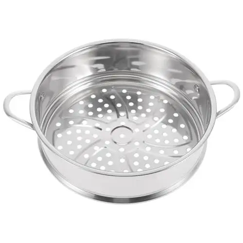 Produktbild: OUNONA 304 Dampfgarer Kochgeschirr 20cm Dampfgarer Gitter Griff Brötchen Dampfgarer Dampfgaren Silber