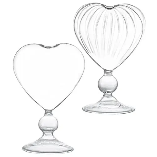 Produktbild: OUNONA Es Herz Design Trinkbecher 210ml 180ml Glas Kelch Rotwein Becher Cocktail Becher