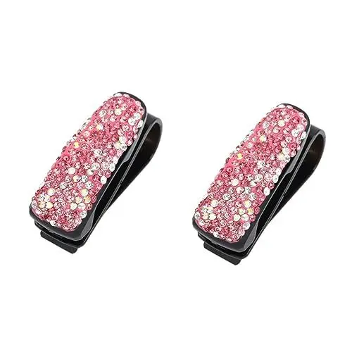 Produktbild: OUNONA 2 Stücke Auto Eyees Lagerung Organizer Clip Visier Clip Auto Fastener Strass Gläser Ordner