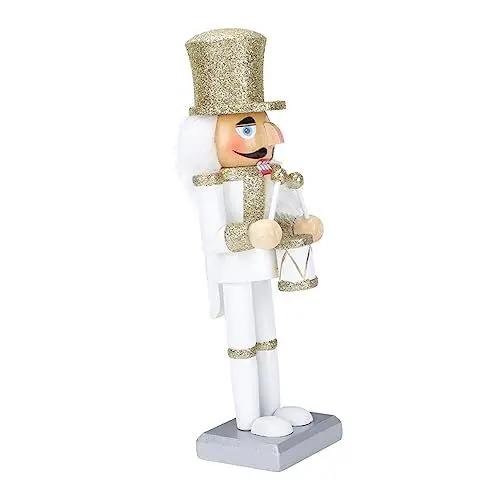 Produktbild: OUNONA 2 STK Nussknacker bürodeko büro Dekoration genschenkideen weihnachtliche kaminfigur Puppen Christbaumschmuck Weihnachtsdekoration Desktop- Baumwolle Weiß