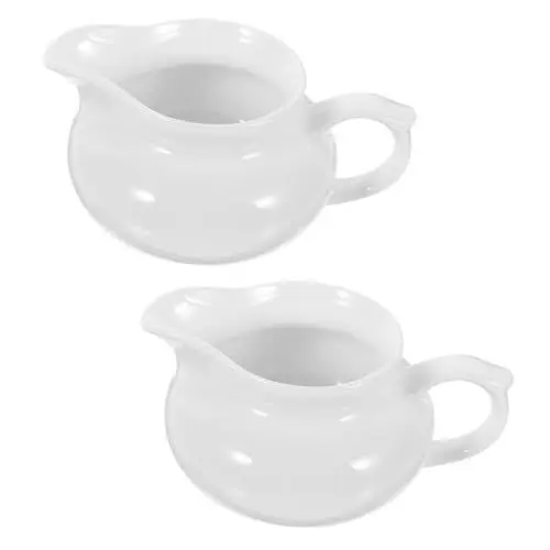 Produktbild: OUNONA 2 Pcs Keramik Sauciere Mit Griff Soßenspender Krug Einfaches Und Zartes Weiß Für Die Familie