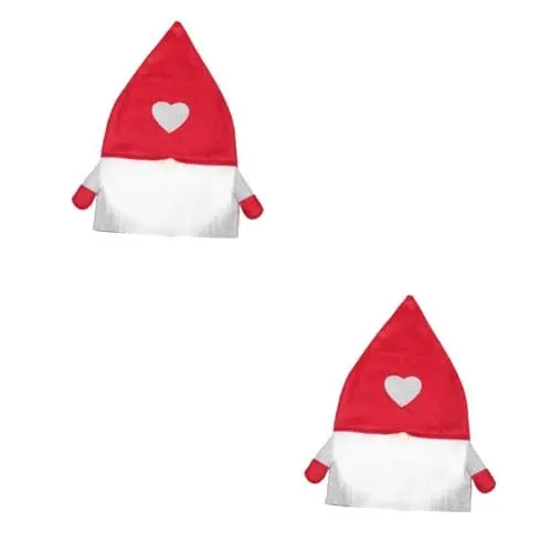 Produktbild: OUNONA 2 STK Weihnachtsstuhlbezug Weihnachts stuhlhussen weihnachtsstuhlbezüge schwedische Stuhlhussen stuhlrückseitenbezüge weihnachtsdekoration Krippendekor dekorativer Stuhlbezug rot