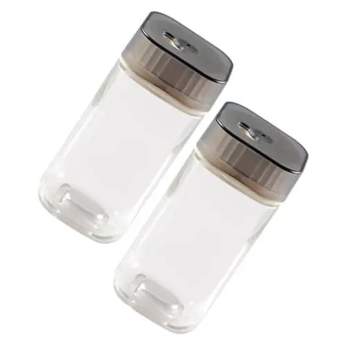 Produktbild: OUNONA Set Mit 2 Gewürzflaschen Aus Glas Tragbare Gewürzgläser Gewürzbehälter Sicheres Material Rotation