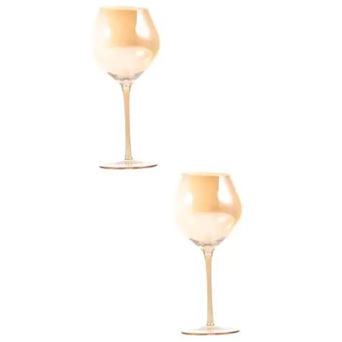 Produktbild: OUNONA 2st Weinglas Mit Schrägschliff Cocktailgläser Wein Tassen Weinkelche Für Partys Trinkt Becher Trinkbecher Weinbecher Aus Glas Weingläser Getränkebecher Wassergläser Glasbecher