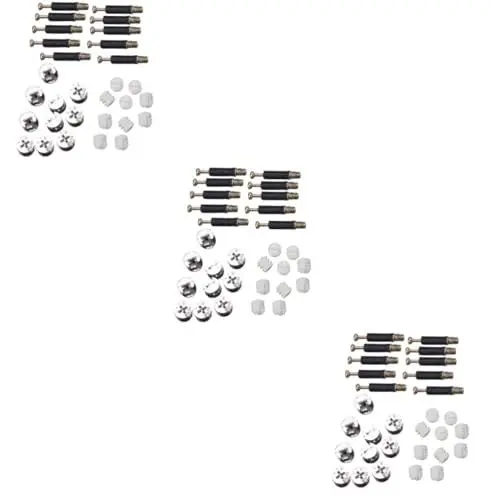 Produktbild: OUNONA 30 Sätze Nockenbeschläge möbelbau werkzeug möbelverbinder das Kabinett 3-in-1-Hardwareanschlüsse möbelseitige Verbindung vorgesteckte Muttern Schreibtisch Zubehör Bolzen