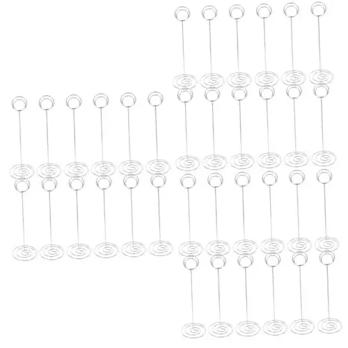 Produktbild: OUNONA 36 Stk Kreativer Notizhalter Namenskartenhalter Fotohalter Platzkartenhalter Tischkartenhalterständer Tischnummernhalter Tischnummernclips Tischnummer Steht Bildhalter Silver Eisen