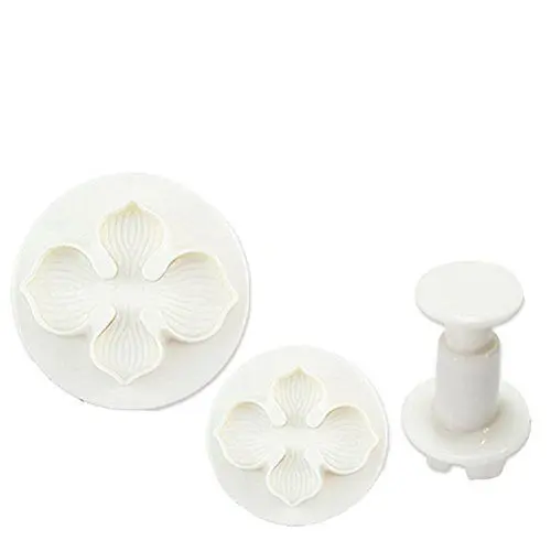 Produktbild: OUNONA 3st Werkzeug Blumenkolben-kuchenschneider Fondant Ausstechformen Fondant-kuchen Weiß Feder