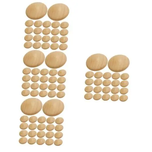 Produktbild: OUNONA 400 Stk Möbelholzabdeckung ersatzteile für gartenmöbel Schraubenlochabdeckung Treppenrenovierung Zubehör Treppenbau Holzabdeckung Holzlochstopper Lochstopfen Bohrloch-Abdeckkappen