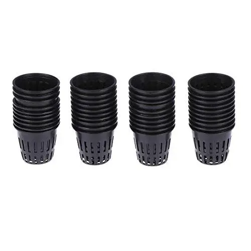 Produktbild: OUNONA 40 STÜCKE 2 Zoll Net Pot für hydroponics Garden Net Cup Töpfe Kunststoff Hydroponics Net Pot Eimer Korb für Hydroponics Supplies