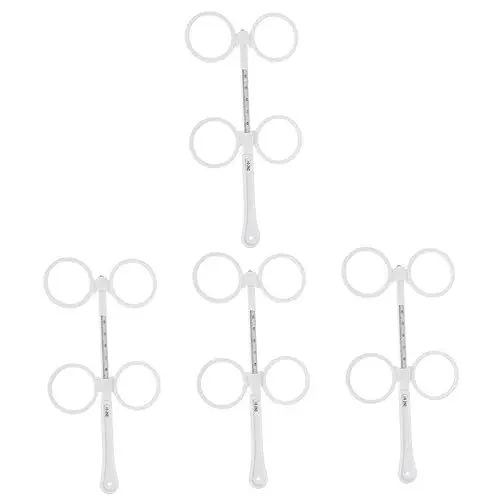 Produktbild: OUNONA 4 Stück Brillenzubehör augentraining Augenpflegeprodukte Flips-Objektiv Sehtestlinse spiegelfolie Optischer Flipper mit 4 Linsen 4-Objektiv Flip-Objektiv Glas Weiß