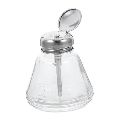 Produktbild: OUNONA 4 Stück Flasche Wasserflasche Wasserflasche Pumpflaschen Nagellackentferner Flasche Pumpe Leere Flasche Für Nagellackentferner Öl Pumpflasche Transparentes Glas