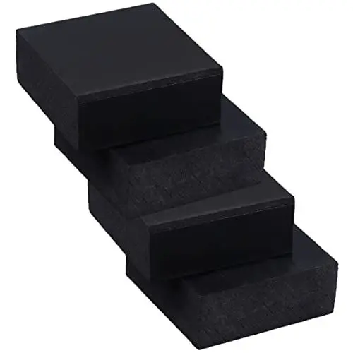 Produktbild: OUNONA 4er-pack Laufbandmatte Vibeguard Schalldicht - Quadratische Filzgleiter Zur Isolierung Von Boden Und Tür