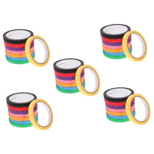 Produktbild: OUNONA 5 Sätze Farbiges Abdeckband Für Kinder Buntes Klebeband Malerband Sammelalbum DIY Bänder Künstlerband Malband Farbiges Klebeband Abdeckband Zum Malen 8 Rollen * 5
