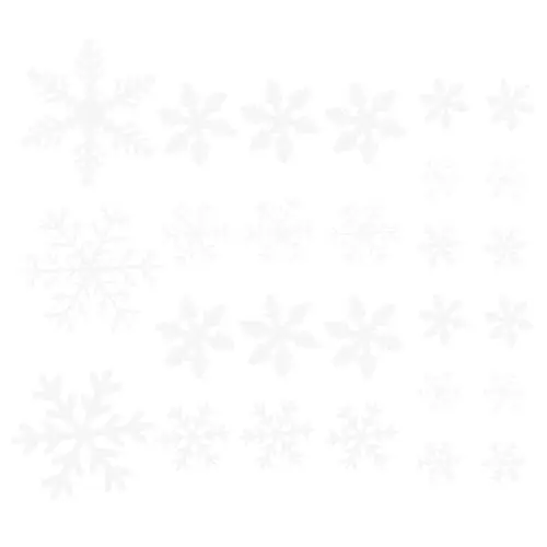 Produktbild: OUNONA 6 Blätter Fensteraufkleber im Schnee Weihnachtsfensterbild Vinyl-Aufkleber mit Schneeflocken winterdeko weihnachtsmotiv weihnachtliche wandaufkleber Schneeflocken-Aufkleber PVC