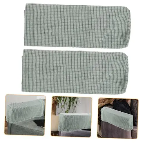 Produktbild: OUNONA 8 STK Sofabezug Abdeckung Mittelkonsole Sofa-armlehne Grüne Couch Schreibtischstuhl Aus Leder Sofa-armschutz Cremefarbenes Sofa Ledersofa XXL Schutztuch Haustier