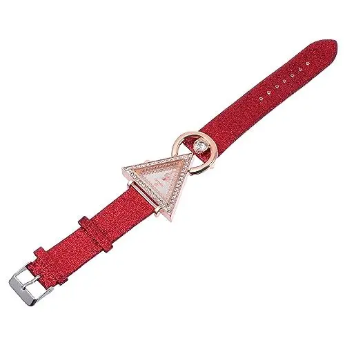 Produktbild: OUNONA Dreieckige Modeuhr Für Damen Mit Lederarmband Und Strassintarsien Einzigartiges Design Als Handschmuck
