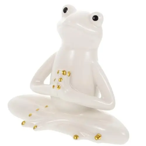 Produktbild: OUNONA Entzückende Froschstatue – Keramik-gartenfrosch-Ornament Dekorative Figur Für Teezeremonie Büro Und Zuhause