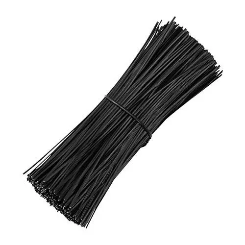 Produktbild: OUNONA Kabelbinder, verstellbar, zum Organisieren von Kabeln, Kabelbinder Wrap Organizer Kunststoff beschichtetem Eisendraht Kabelbindern 15 cm Rosenblütter aus - Schwarz