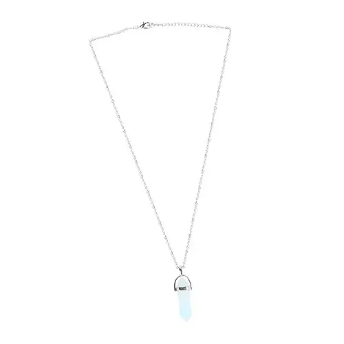 Produktbild: OUNONA Kreativer Achat Anhänger Natürlichem Stein mit Kette für DIY Schmuckherstellung Eleganter für Weißer Kette und Schwarzem Lederband