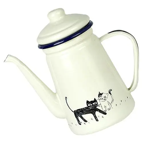 Produktbild: OUNONA Wasserkocher aus Emaille Emaille-Kaffeekanne japanische emaille schüssel kaffeekännchen kaffeepadmaschine Wasserkessel Wassertopf aus Emaille Emailletopf