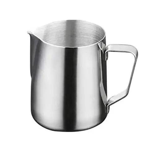 Produktbild: Ounona 1 x Milchaufschäum-Kanne aus Edelstahl, für Latte, Cappuccino, Kaffee, silberfarben, 1000 ml