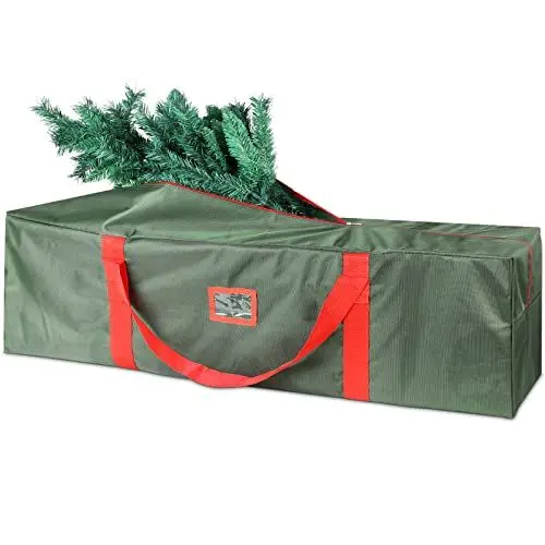 Produktbild: OUSFOT Weihnachtsbaum Tasche 600D Oxford Weihnachtsbaum Aufbewahrungstasche reißfest wasserdicht mit Reißverschluss, Tragegriff für Bewegen, Reisen, Gartengeräte, Weihnachtsdekoration Aufbewahrung