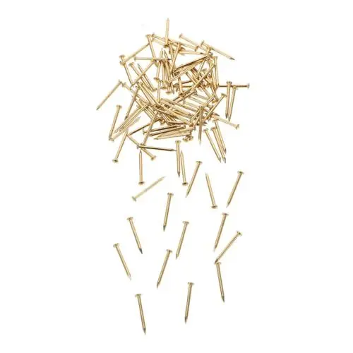 Produktbild: Outanaya 200 Stück Messingnägel Kupfer Hängenägel Rundnägel Bilder Hängende Metallnägel Hardware Zubehör Nägel Für Möbel Fingernägel Aus Kupfer Für Bilder Rundkopfnägel