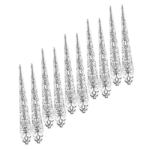 Produktbild: Outanaya Make-up-Zubehör 10-Teiliges Fingernagel-Set Ägyptisches Kostüm Punk-Zubehör Porzellan-Set Königin-Kostüm-Finger Antike Königin Fingernagel-Nageldekorationsspitze Halloween-Dekore