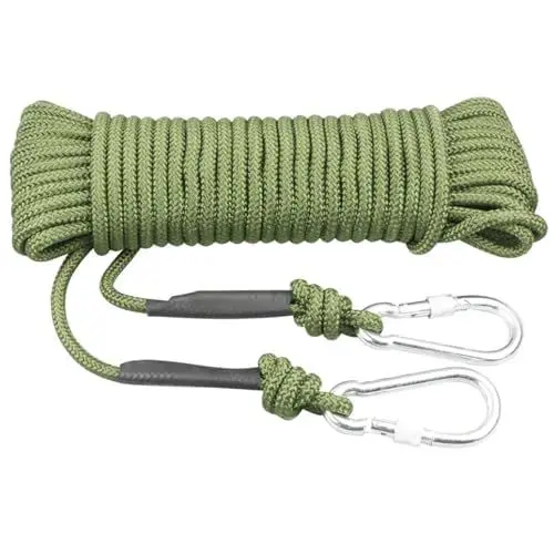 Produktbild: Outdoor Kletterseil Durchmesser 8 mm, feuersicher, statisches Sicherheitsseil, Wand, Baum, Kletterböden, um zu entkommen, stärkeres Seil mit Stahldrahtkern Statisches Kletterseil ( Size : Length 100 m
