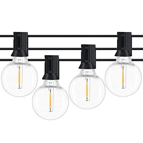 Produktbild: LED Lichterkette Außen, 10m Outdoor Wasserdichte G40 Globus Lichterkette mit 25+2 Bruchsicheren Lichtern für Hinterhof, Veranda, Café, Party, Hochzeit und Garten