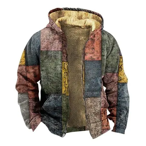 Produktbild: Outdoor Regenjacke Herren,Jacke Herren Pelz Blazer Mantel Herren Schwarz Gesteppter Parka Herren Parka Herren Winter Wasserdicht Sommersakko Leicht Herren Schwarze Mantel Herren(XXL,Hellbraun)