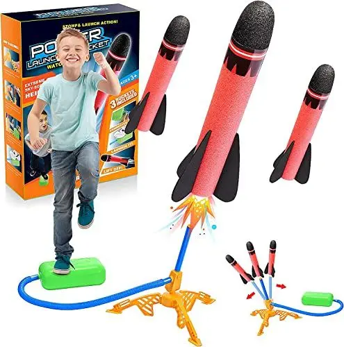 Produktbild: Outdoor Spielzeug ab 3 4 5 6 7 8 Jahre Junge, Raketen Geschenke Spiele für Kinder Mädchen 3-9 Jahre für Draußen Gartenspiele Rakete Spielzeug