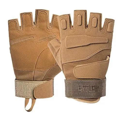 Produktbild: Outdoor Taktische Handschuhe Männer & Frauen Halbfinger Militär Jagd Armee Arbeitsausrüstung Produkte Cs Go Camo Armee Zubehör Waren TaktikHandschuhe Für Männer Frauen sandgelb XL