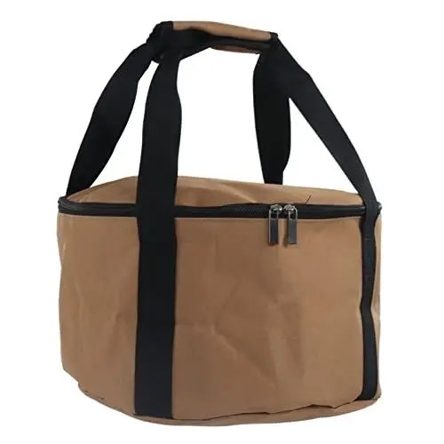 Produktbild: KENANLAN Outdoor-Kochgeschirr-Aufbewahrungstasche, Khaki, Tragbarer Camping-Kocher, Geschirr-Organizer mit Griffgurten Picknicks (Mittlere Größe)